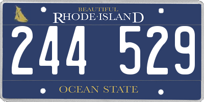 RI license plate 244529