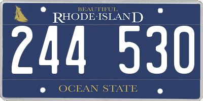 RI license plate 244530