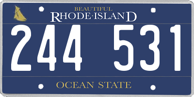 RI license plate 244531