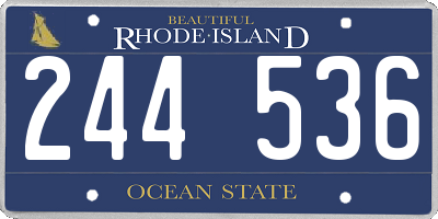 RI license plate 244536