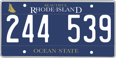RI license plate 244539