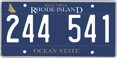 RI license plate 244541