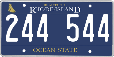 RI license plate 244544