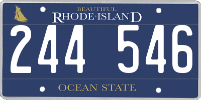 RI license plate 244546