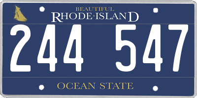 RI license plate 244547