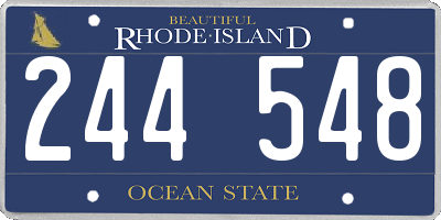 RI license plate 244548