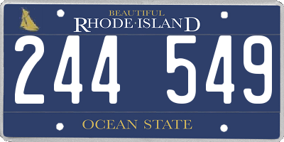 RI license plate 244549