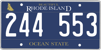 RI license plate 244553