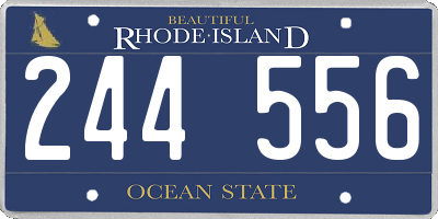 RI license plate 244556