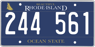 RI license plate 244561