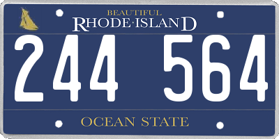 RI license plate 244564
