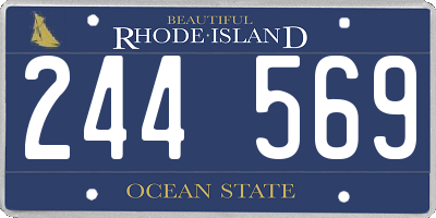 RI license plate 244569