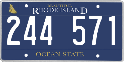 RI license plate 244571