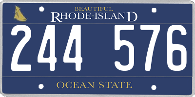 RI license plate 244576