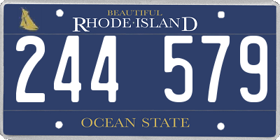 RI license plate 244579