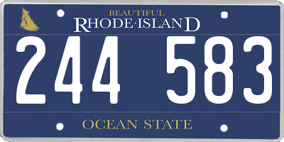 RI license plate 244583