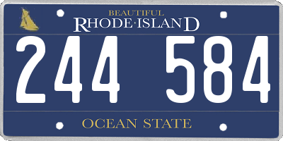 RI license plate 244584