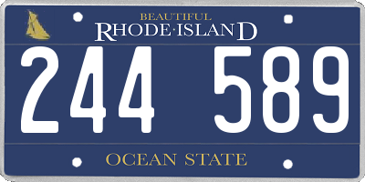 RI license plate 244589