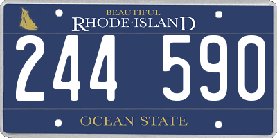 RI license plate 244590