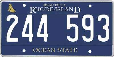 RI license plate 244593