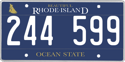 RI license plate 244599