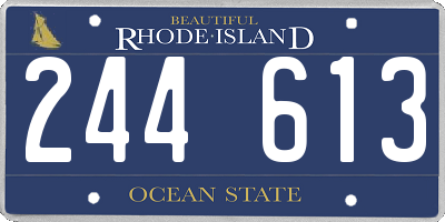 RI license plate 244613