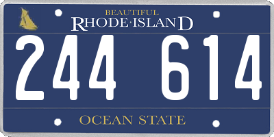 RI license plate 244614
