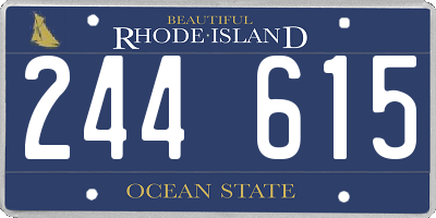 RI license plate 244615