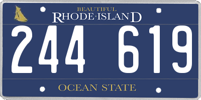 RI license plate 244619