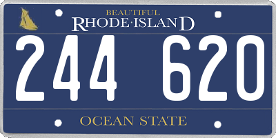 RI license plate 244620