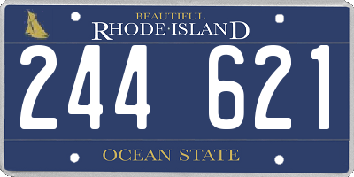 RI license plate 244621