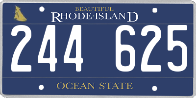 RI license plate 244625