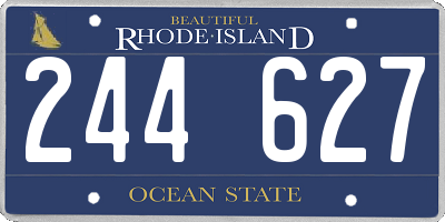 RI license plate 244627