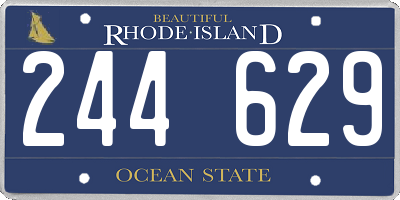 RI license plate 244629