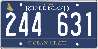 RI license plate 244631
