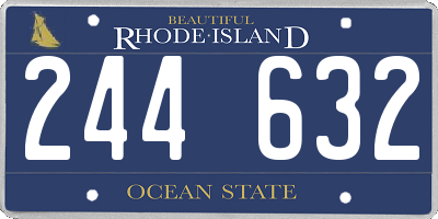 RI license plate 244632