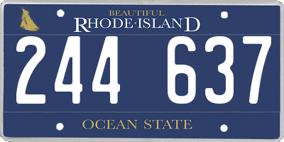 RI license plate 244637