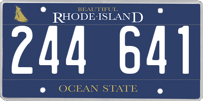 RI license plate 244641