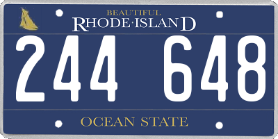 RI license plate 244648