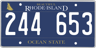 RI license plate 244653