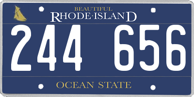 RI license plate 244656