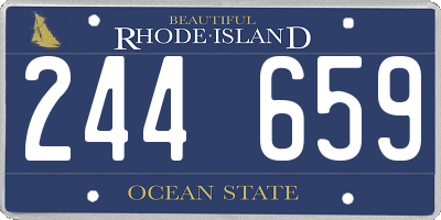 RI license plate 244659
