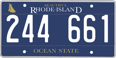 RI license plate 244661