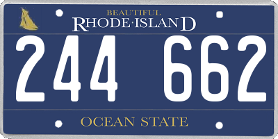 RI license plate 244662