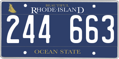 RI license plate 244663