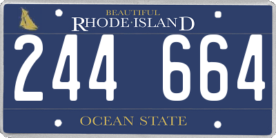 RI license plate 244664