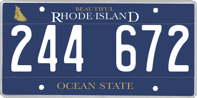 RI license plate 244672