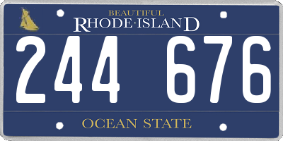 RI license plate 244676