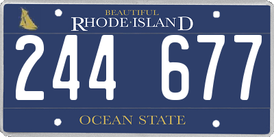 RI license plate 244677