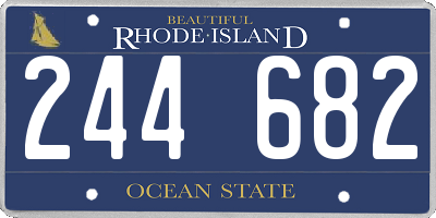 RI license plate 244682